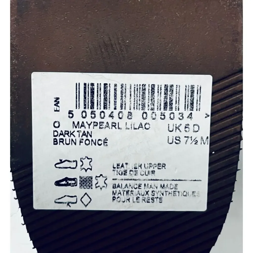 Clarks Artisan Maypearl Lilac Ankle Booties Brown Leather Suede Wms Size 7.5 NWT - Picture 7 of 7